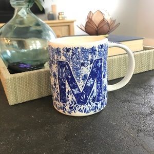Anthropologie monogram M mug